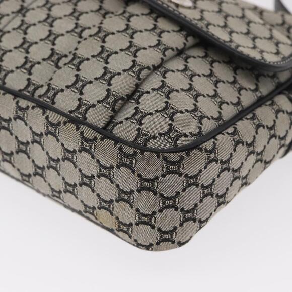 CELINE Macadam Canvas Shoulder Bag Gray Silver Auth ep11913 - Picture 14 of 16